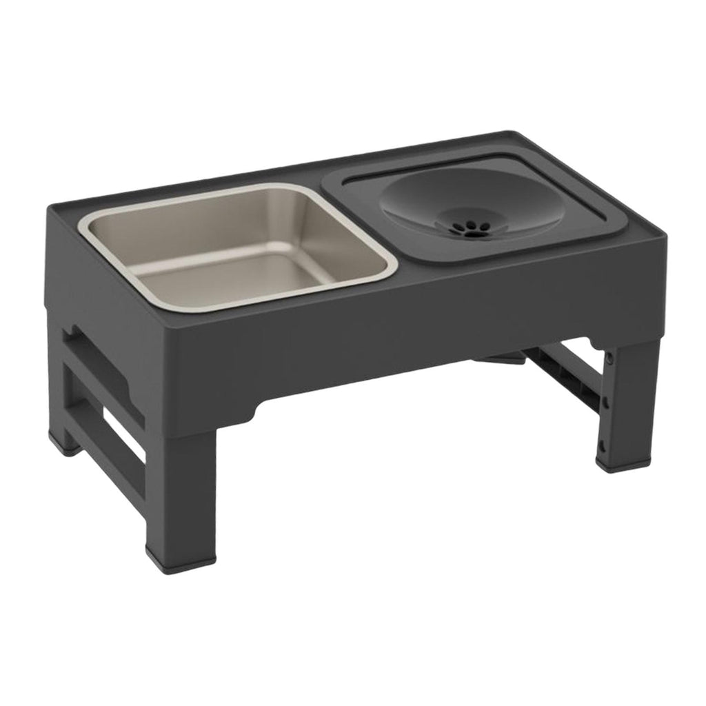 Adjustable Elevated Dog Bowl With slow feed