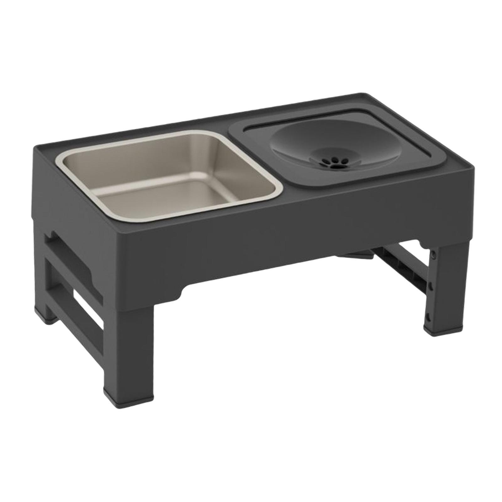 Adjustable Elevated Dog Bowl With slow feed