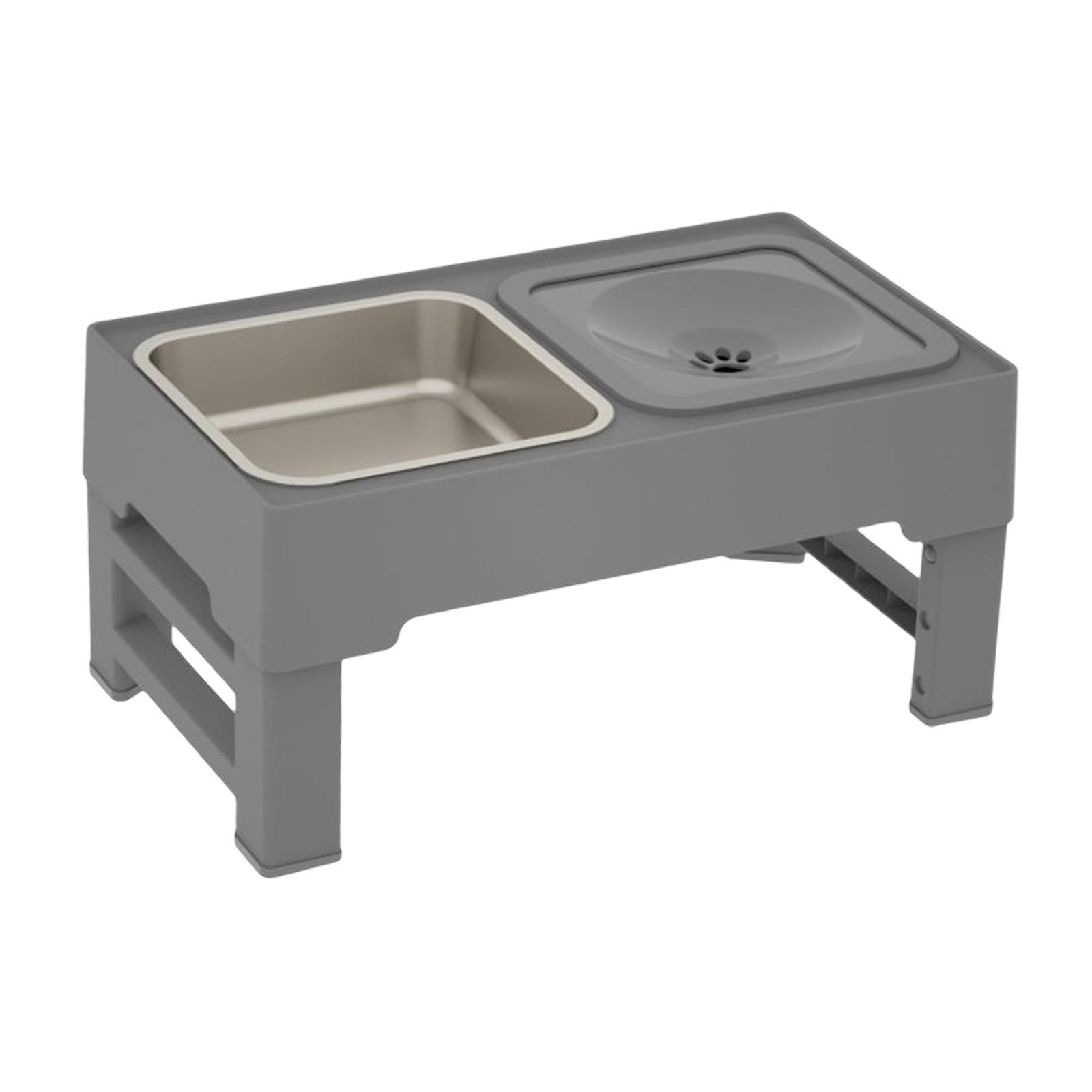 Adjustable Elevated Dog Bowl With slow feed