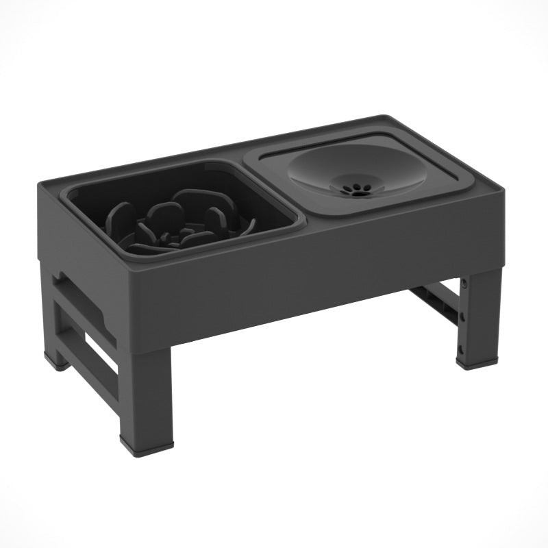 Adjustable Elevated Dog Bowl With slow feed