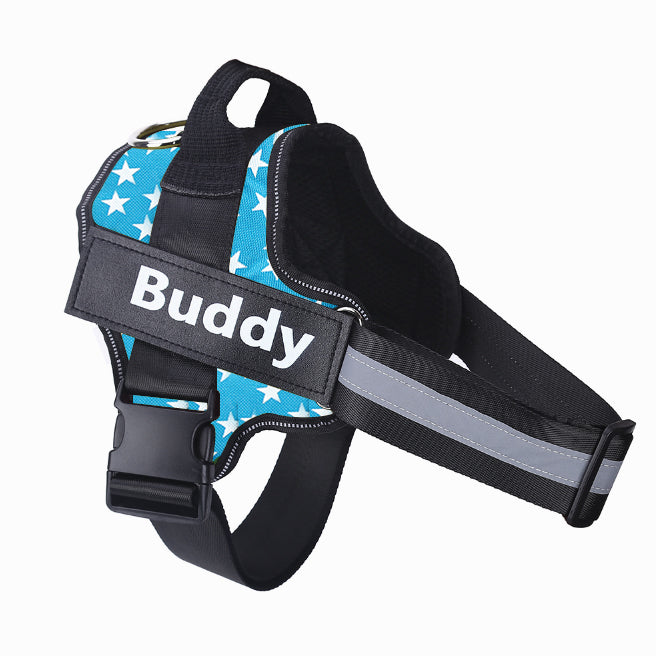 Personalized Dog Harness NO PULL Reflective Breathable Adjustable Pet Harness Vest For Small Large Dogs with Custom Patch